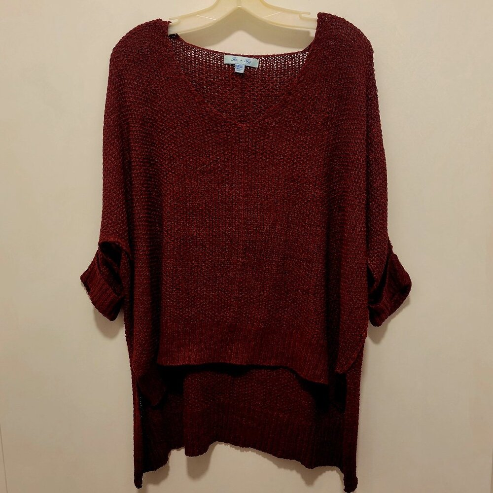 SHE + SKY Burgundy Sweater